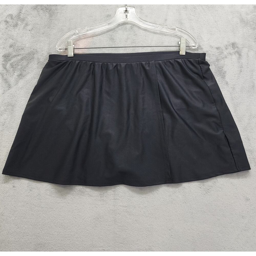 Croft & Barrow Swim Skirt Womens Plus Size 20W Black Brief Liner Summer Swimming